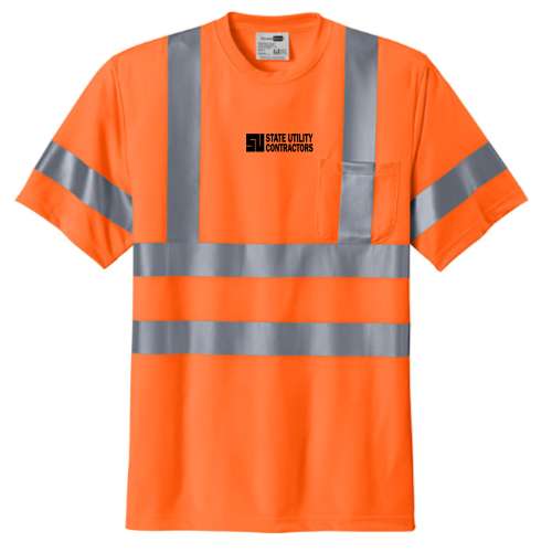 State Utility Contractors - CornerStone ANSI 107 Class 3 Short Sleeve Snag-Resistant Reflective T-Shirt v2