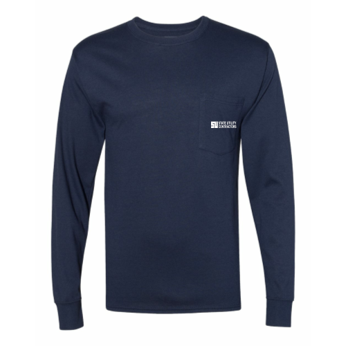 State Utility Contractors - Workwear Long Sleeve Pocket T-Shirt v1