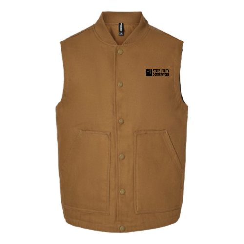 State Utility Contractors - Insulated Canvas Workwear Vest v3