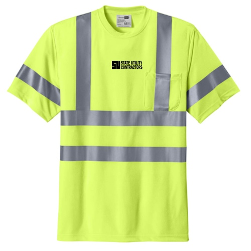 State Utility Contractors - CornerStone ANSI 107 Class 3 Short Sleeve Snag-Resistant Reflective T-Shirt v2