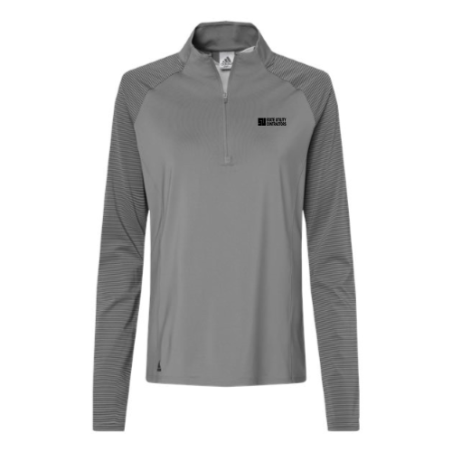 State Utility Contractors - Women's Stripe Block Quarter-Zip Pullover v2