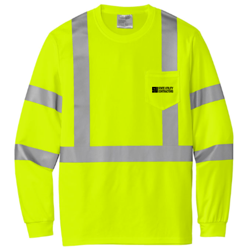 State Utility Contractors - CornerStone ANSI 107 Class 3 Mesh Long Sleeve Tee v2