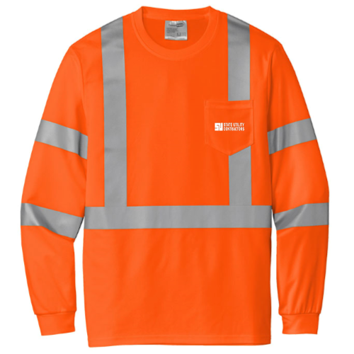 State Utility Contractors - CornerStone ANSI 107 Class 3 Mesh Long Sleeve Tee v1