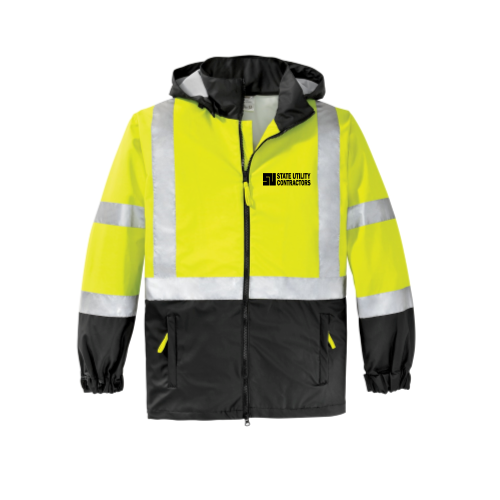 State Utility Contractors - CornerStone ANSI 107 Class 3 Safety Windbreaker v2