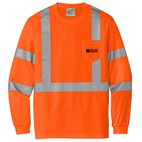 State Utility Contractors - CornerStone ANSI 107 Class 3 Mesh Long Sleeve Tee v2