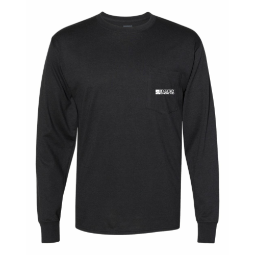 State Utility Contractors - Workwear Long Sleeve Pocket T-Shirt v1