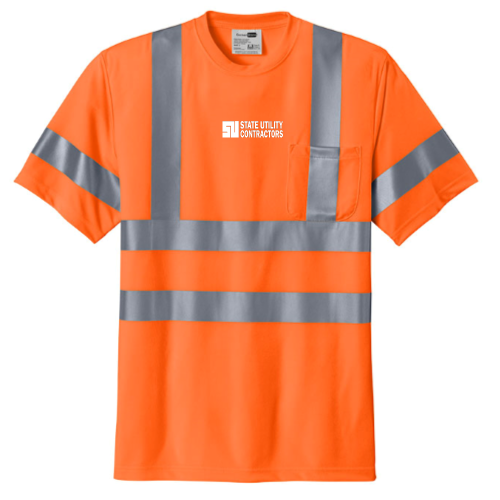 State Utility Contractors - CornerStone ANSI 107 Class 3 Short Sleeve Snag-Resistant Reflective T-Shirt v1