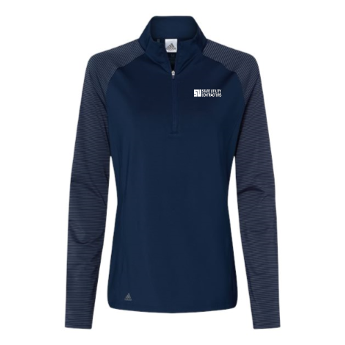 State Utility Contractors - Women's Stripe Block Quarter-Zip Pullover v1